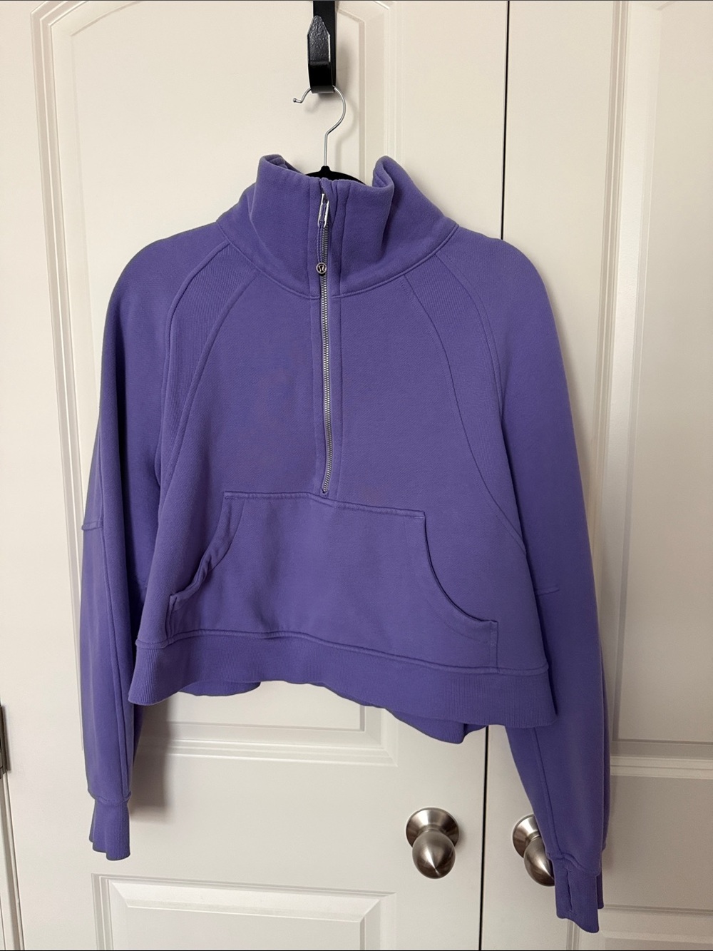 Lululemon M/L Scuba Oversized Funnel-Neck Half Zip Pullover - Dark Lavender